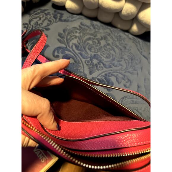 Coach Pebbled Leather Neon Barbie Pink Camera Bag Crossbody - Picture 11 of 12